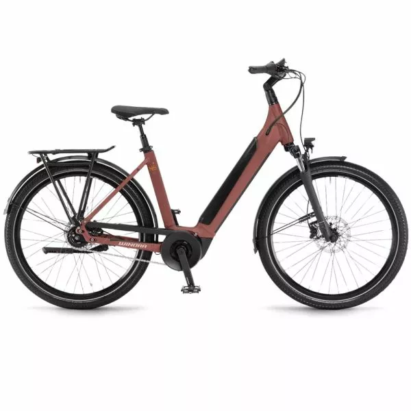 Winora Sinus N5 City E-Bike (27,5" | 625Wh | Rød / Mørkebrun) 1 Winora Sinus N5 City E-Bike (27,5" | 625Wh | Rød / Mørkebrun)