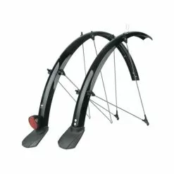 SKS Bluemels Trekking 28" Skærmsæt (45 Mm Med Kabelkanal | Spoiler Og Baglygte| Sort)